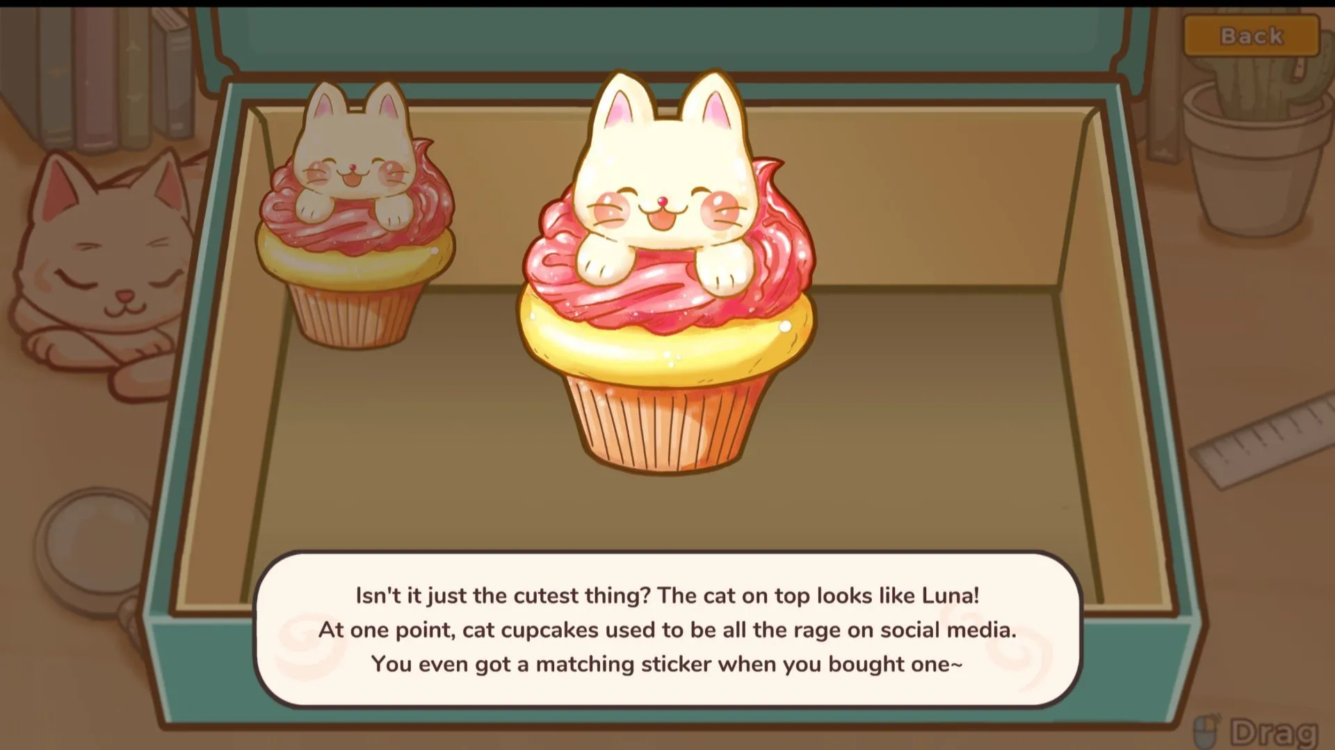 Chiếc bánh cupcake bí mật đầu tiên được tìm thấy trong Little Problems, đại diện cho các nhiệm vụ phụ và yếu tố khám phá.