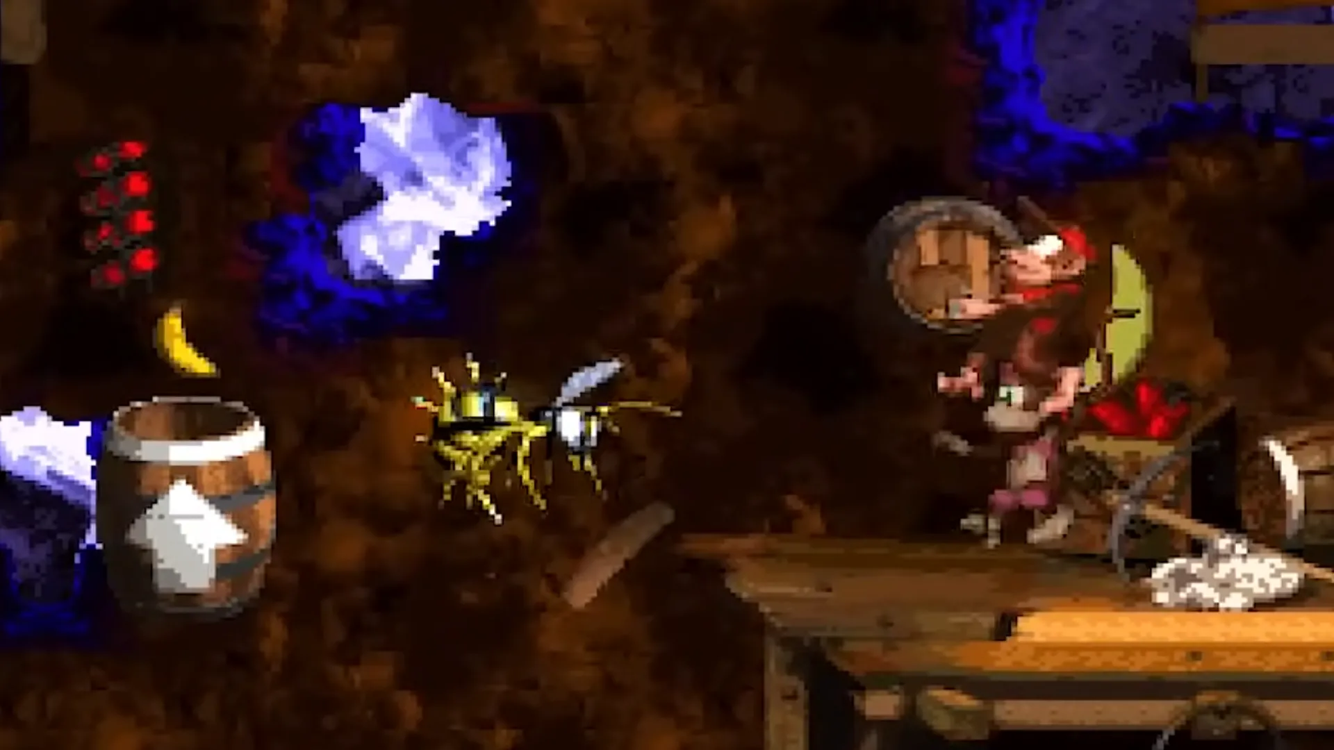 Diddy Kong và Dixie Kong khám phá màn chơi đầy thử thách trong Donkey Kong Country 2: Diddy's Kong Quest