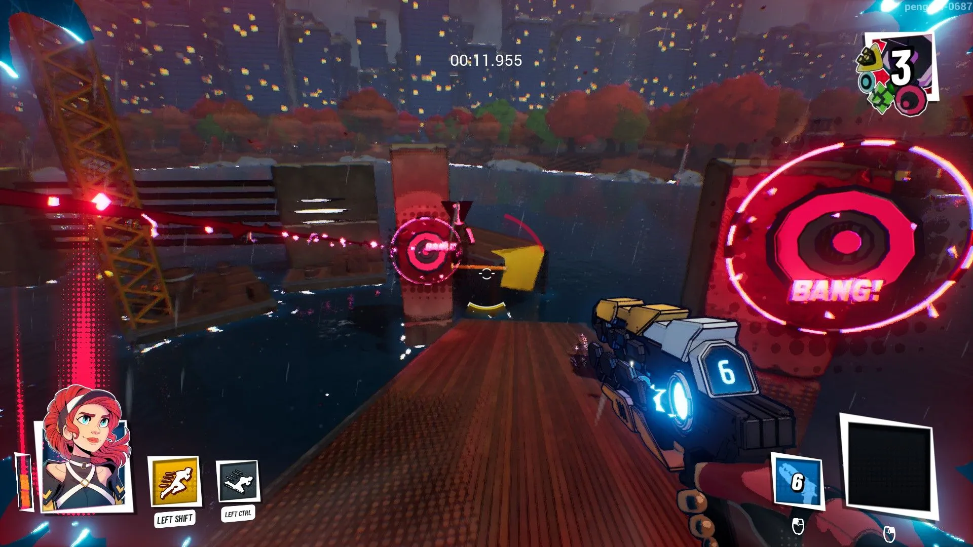 Góc nhìn cận cảnh gameplay parkour và FPS mượt mà, đầy tốc độ trong JETRUNNER