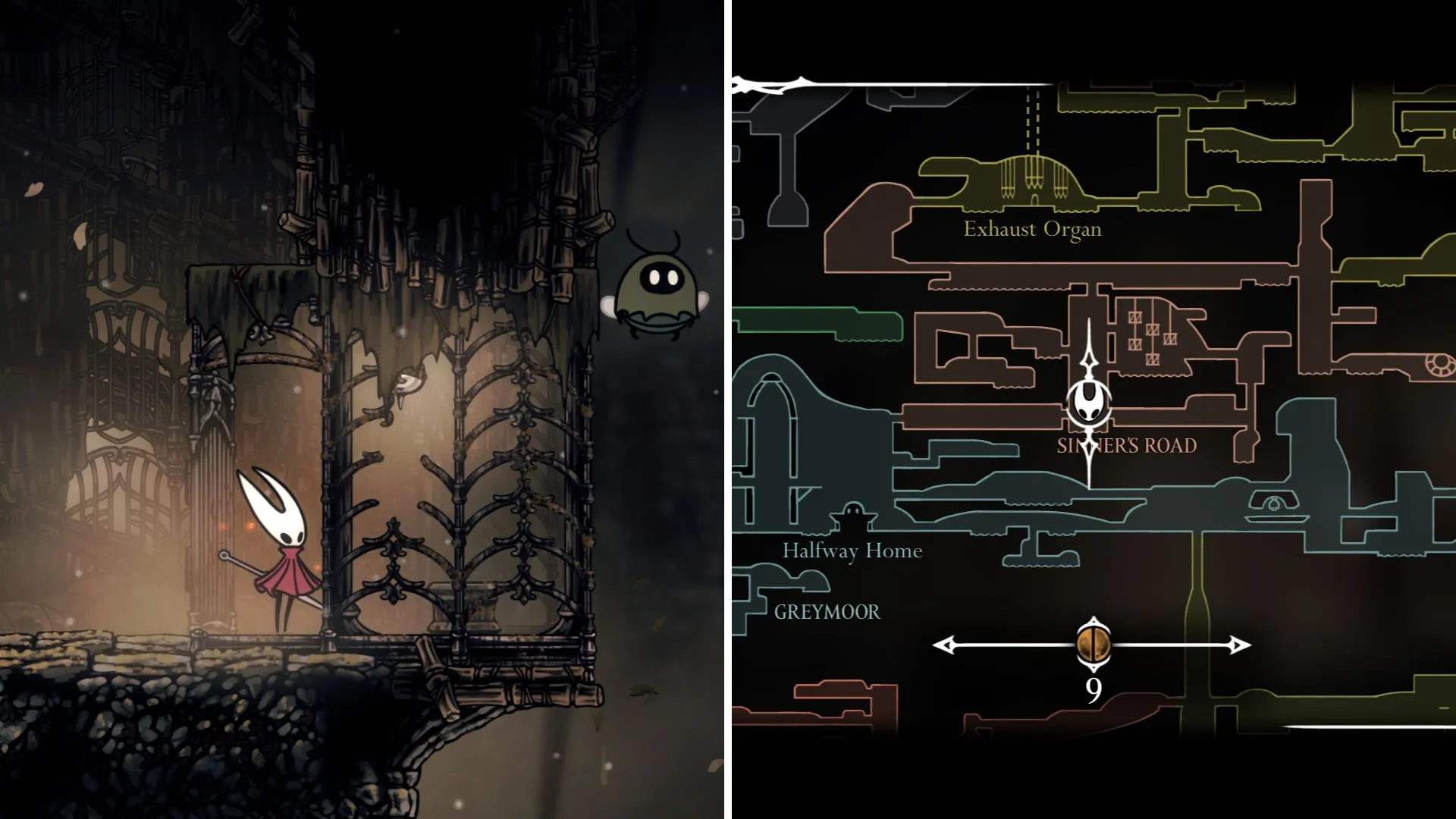 Hoàng Tử Xanh (Green Prince) bị giam trong nhà tù ở Sinner’s Road trong Hollow Knight Silksong, cánh cửa cần Simple Key