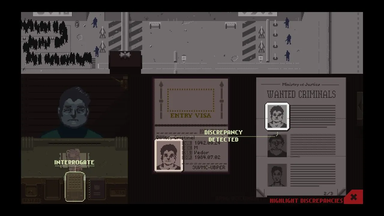 Phát hiện sai sót trong giấy tờ tại trạm kiểm soát biên giới của game Papers, Please