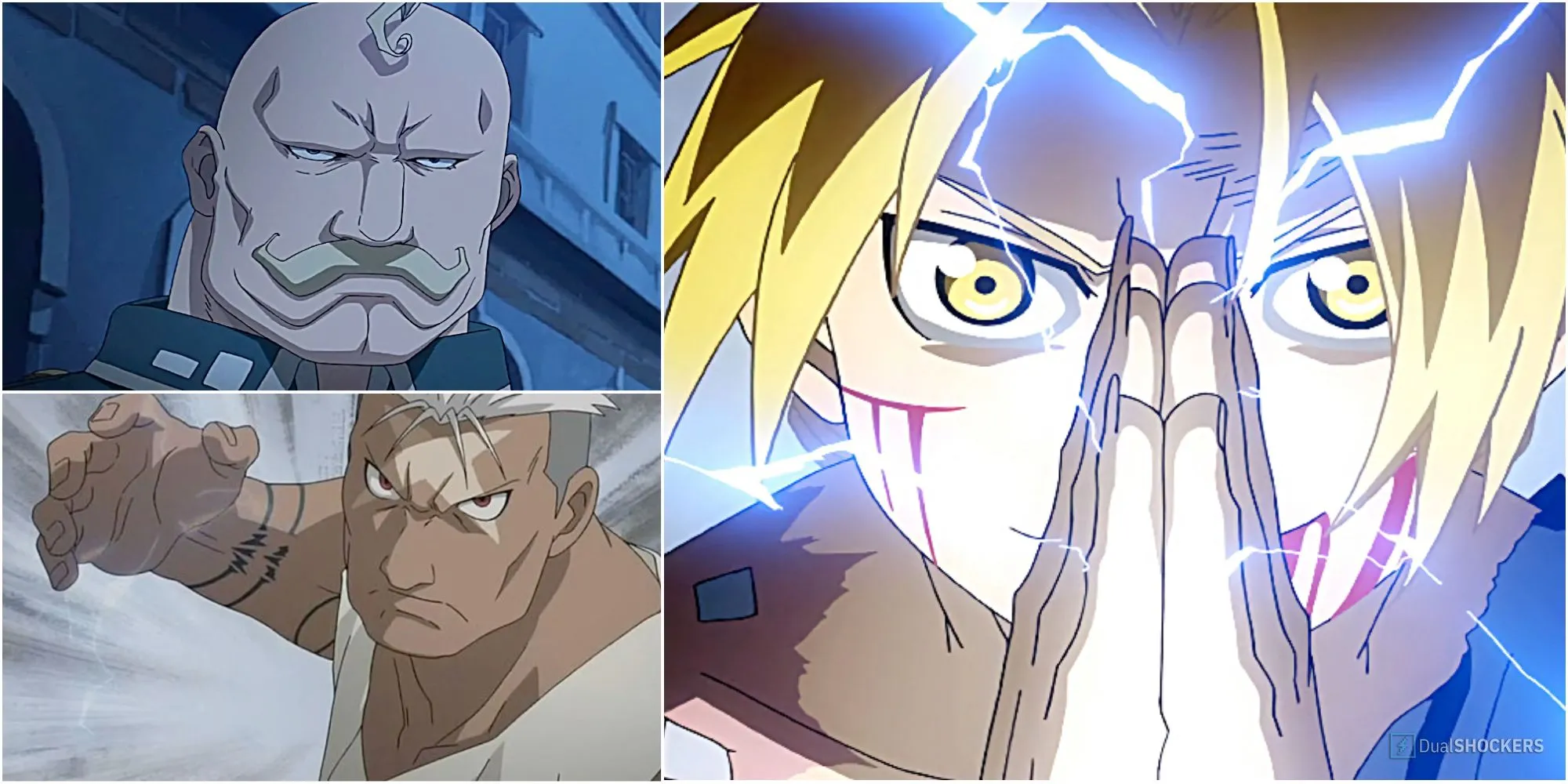 Scar, Edward và Armstrong đối mặt với hậu quả của chiến tranh giả kim thuật tại Ishval.