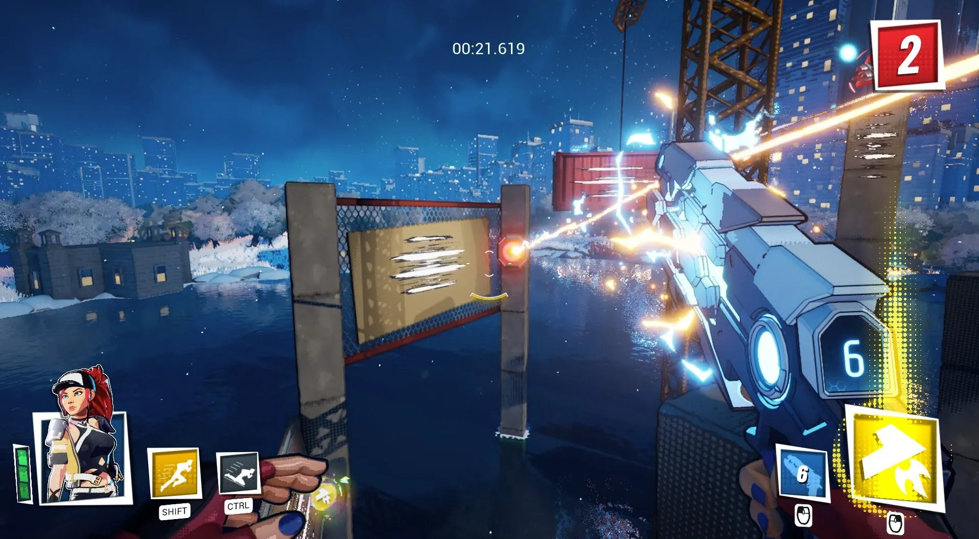 Screenshot chính thức 1 của JETRUNNER trên Steam, thể hiện tốc độ và môi trường
